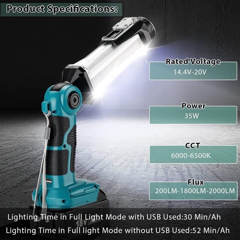 Cordless LED Work Light Power by Makita battery