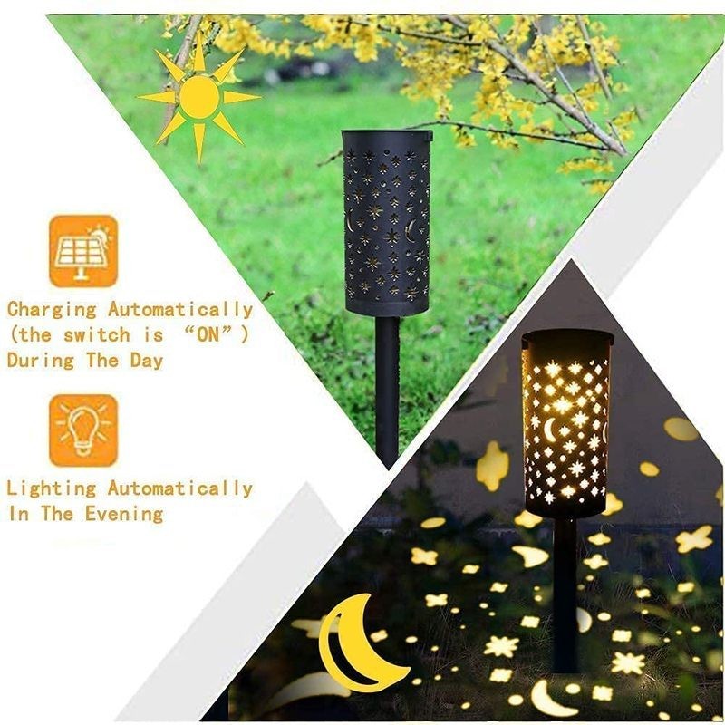 6 x Solar Lights Outdoor Garden Torch Lamps