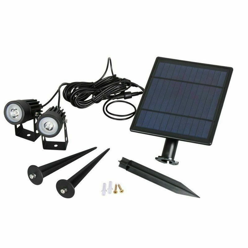 2 Heads Underwater Spotlights Outdoor RGB Garden Solar Light