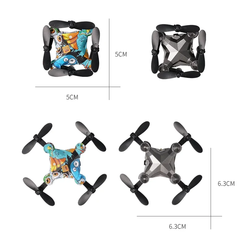 New Luggage Box Storage Box Folding Mini UAV Aerial Photography Remote Control Four Axis Children's Toys Drone