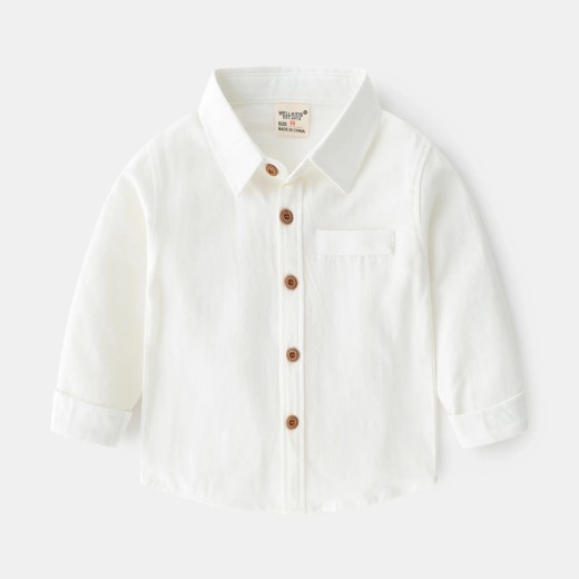 Fashion Personality New Solid Color Boys' Shirt