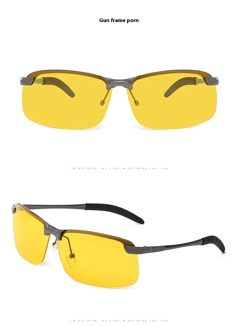 Polarized Sun Night Vision Metal Sunglasses