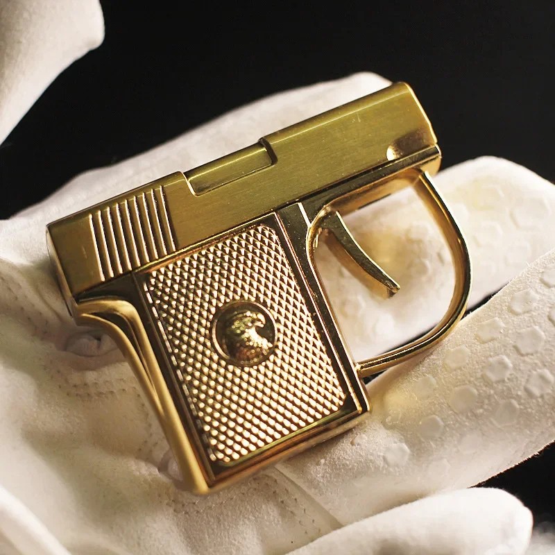Newest Metal Portable Mini Gun Type Lighter  Direct Windproof Gift Collection