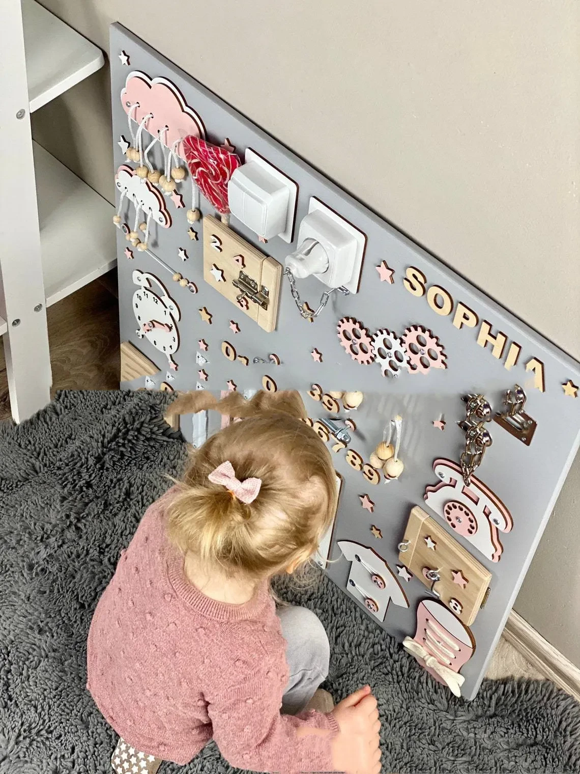 Busyboard Baby Unlocking Toy Montessori Teaching Aid