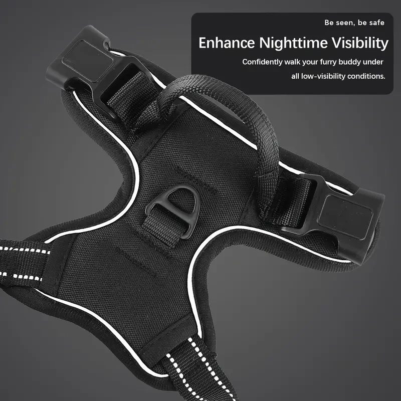 Escape-Proof Dog Harness Set with Leash and Poop Bag Dispenser