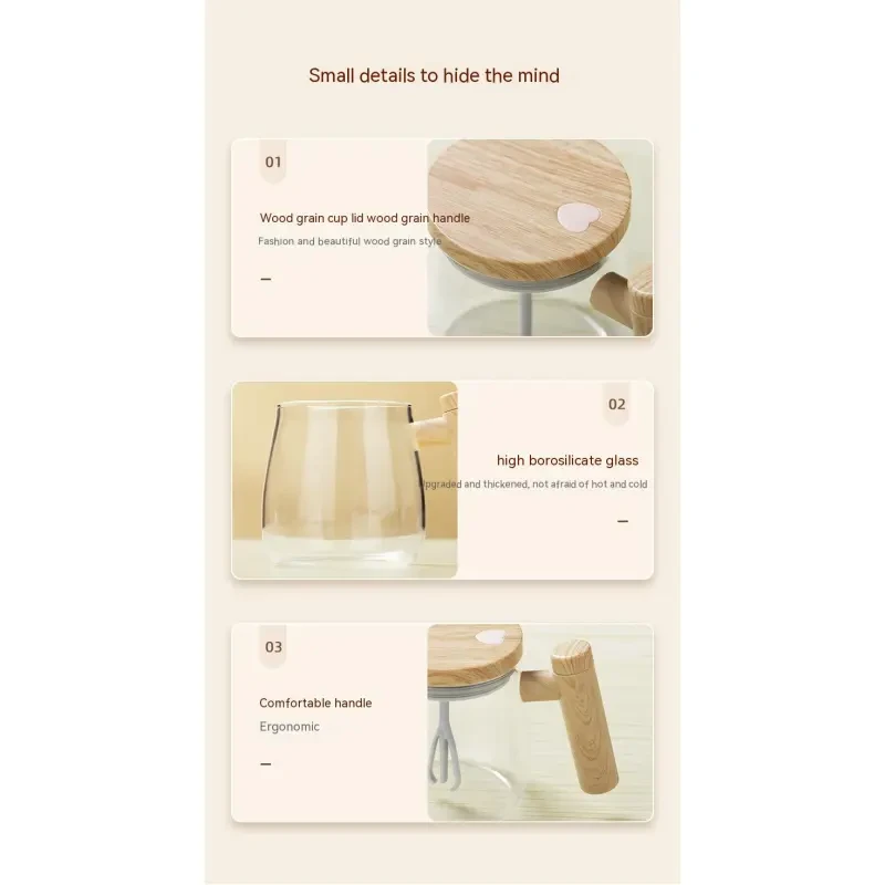 400ML Self Stirring Coffee Mug Electric Mixing Glass Coffee CupHigh Speed Fast Automatic Coffee Cup