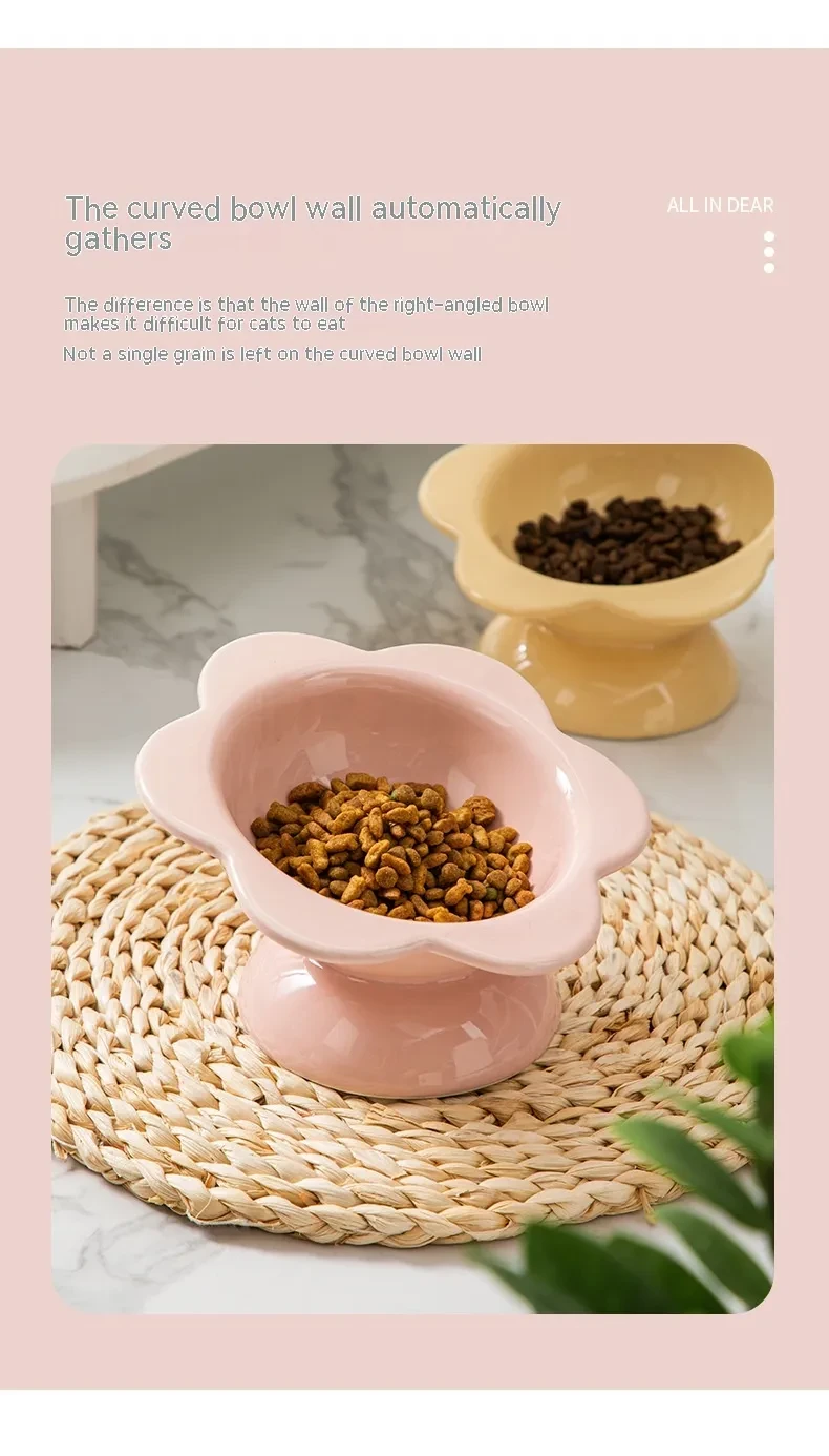 Ceramic Anti-tumble High Leg Cat Bowl