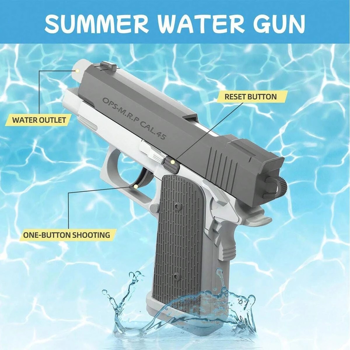 M1911 Water Guns Pistol Toy Squirt Guns Summer Pool Beach Shooting Games Outdoor Toys