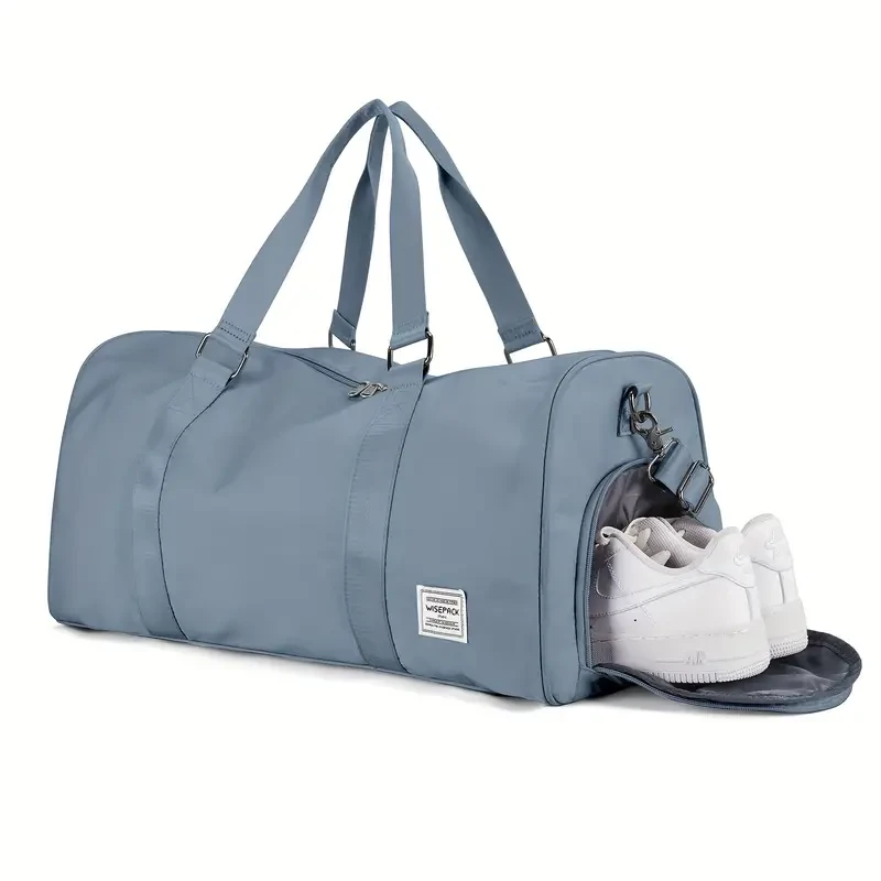 Gym Sports Duffle Bag With Independent Shoe Compartment, Large Capacity Travel Tote Shoulder Bag, Durable Handbag For Short Trips, Fitness Training, Army