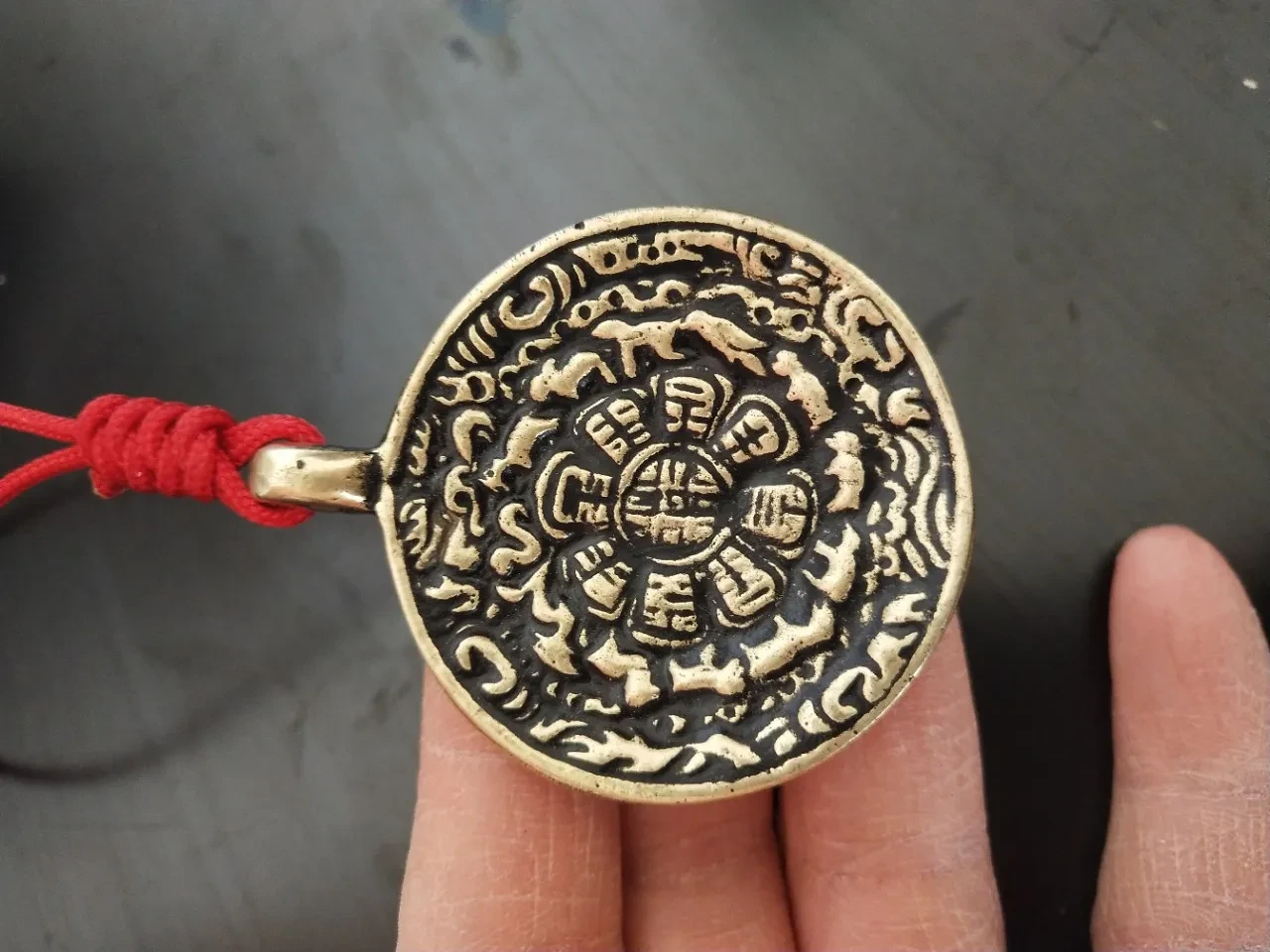 Amulet Waist Tag Pendant Tibetan The Eight Auspicious Symbols Car Copper Pendant