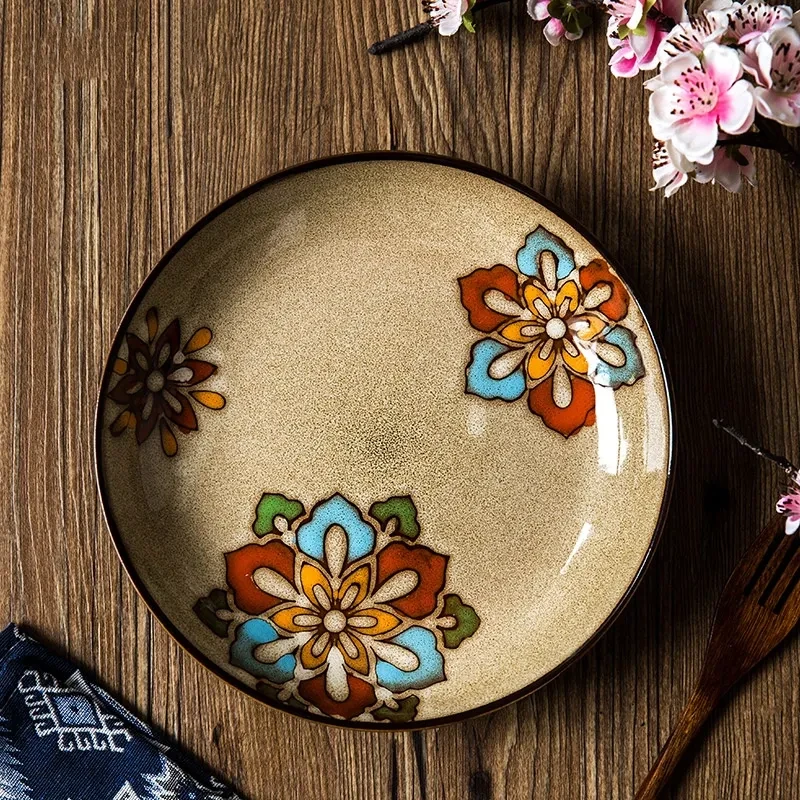 8-inch Round Ceramic Plate Creative Steak Western Cuisine Plate