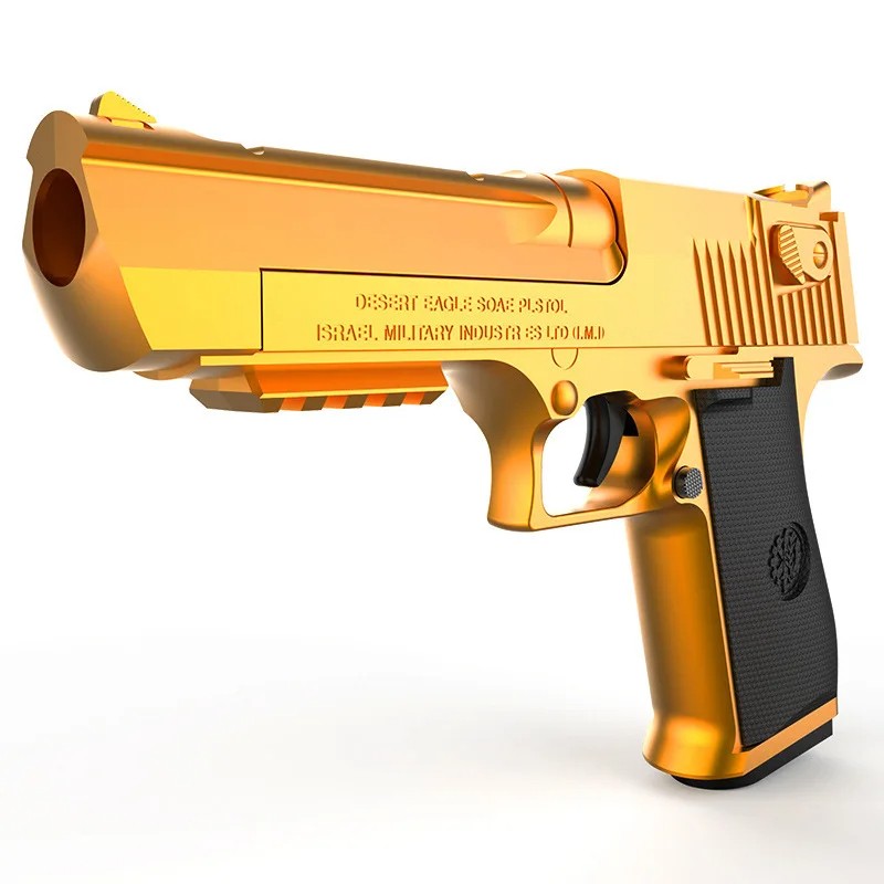 Outdoor Toy Pistol Gold Desert Eagle, Spring-Loaded M1911