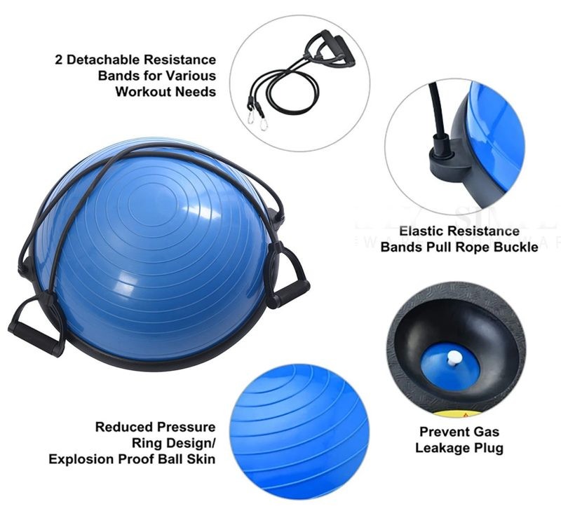Yoga Balance Trainer Ball with Resistance Bands