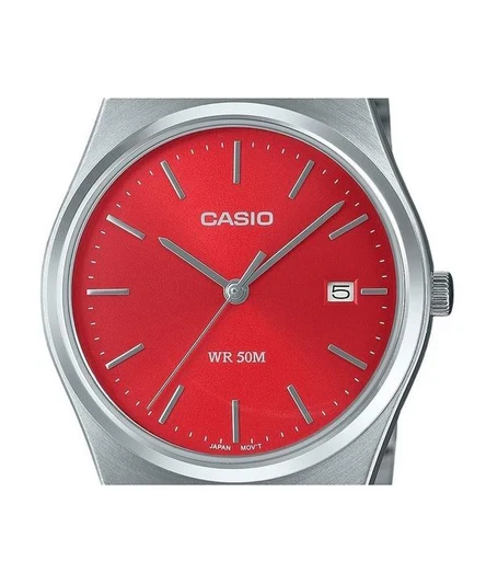 Casio Standard Analog Stainless Steel Red Dial Quartz MTP-B145D-4A2V Unisex Watch