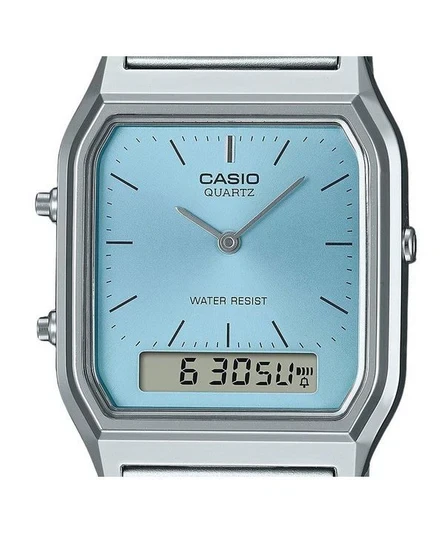 Casio Vintage Analog Digital Turquoise Blue Dial Quartz AQ-230A-2A1 Unisex Watch