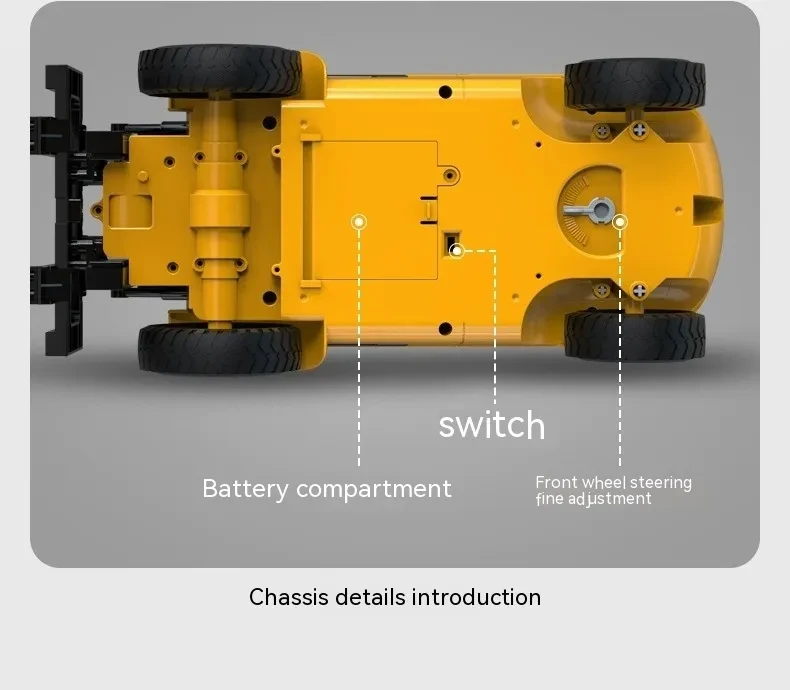 Remote Control Engineering Vehicle Lifting Forklift Simulation Electric Toy
