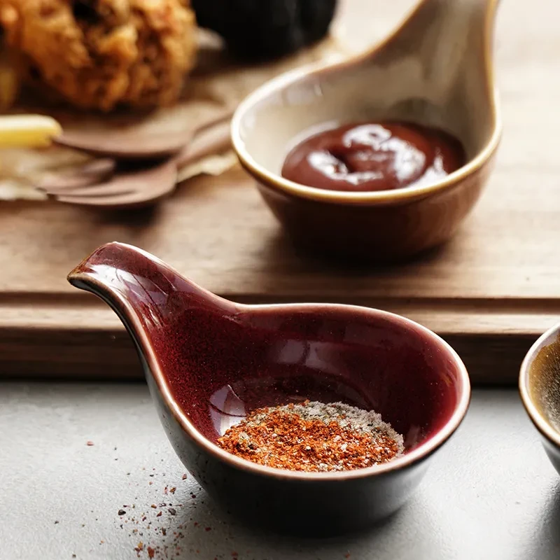 Creative Ceramic Sauce Plate Domestic Hot Pot Seasoning Plate