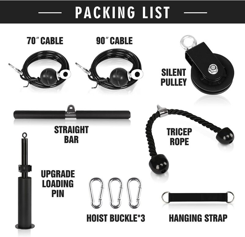 DIY Fitness LAT Lift Pulley System Home Gym