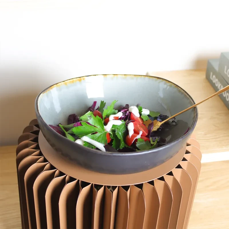 75 Inch Crackle Glaze Meal Bowl Profiled Salad Bowl