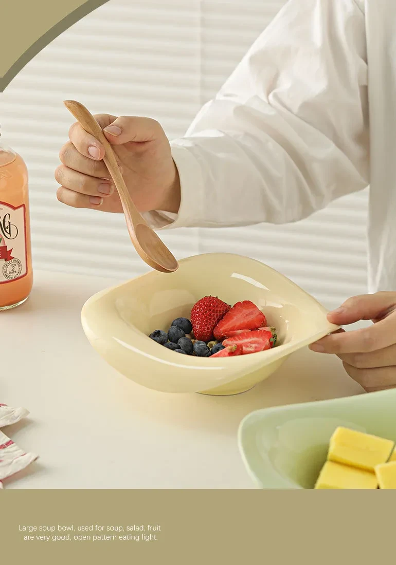 Ins Simple French Abnormal-shape Bowl