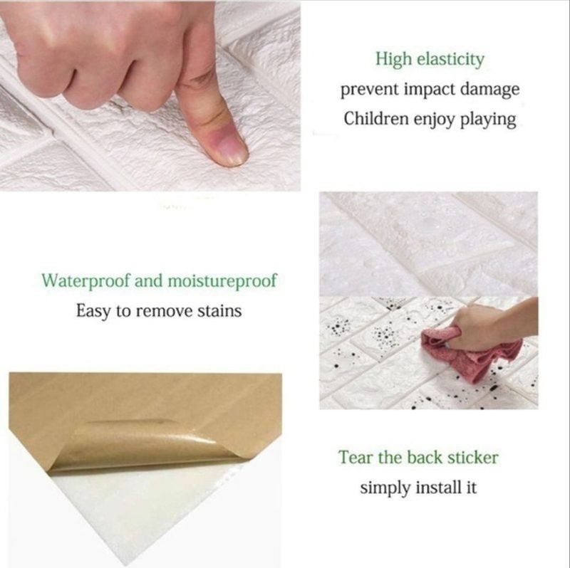 Brick Wallpaper Wall STICKERS 77*70cm 3D