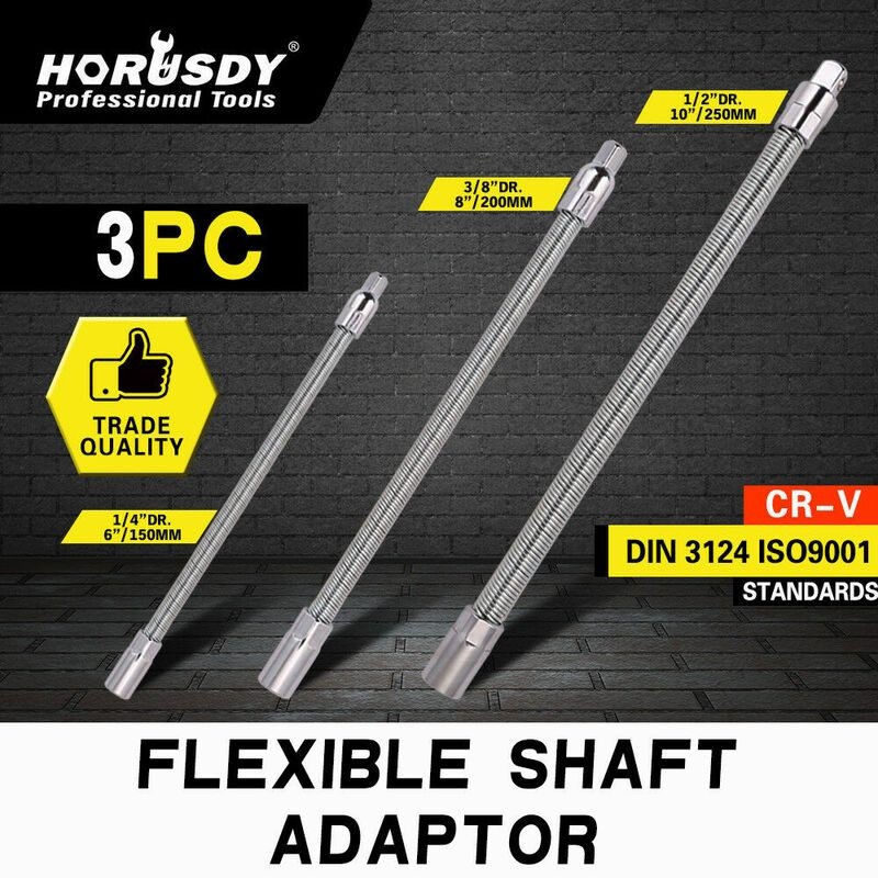 HORUSDY 3-Piece Flexible Socket Extension Bars Shaft Set