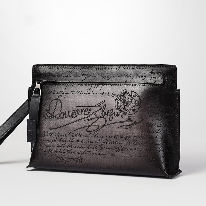 Men's New Leather Personalized Fashion Clutch Bag