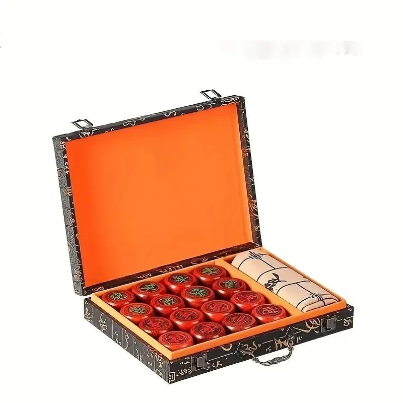 Traditional Redwood Chinese Chess Gift Box Set