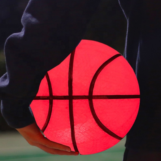 LED Basketball Light Up Bright Streetball Classic Size 7 Luminous Basketball Glowing for Birthday Gift