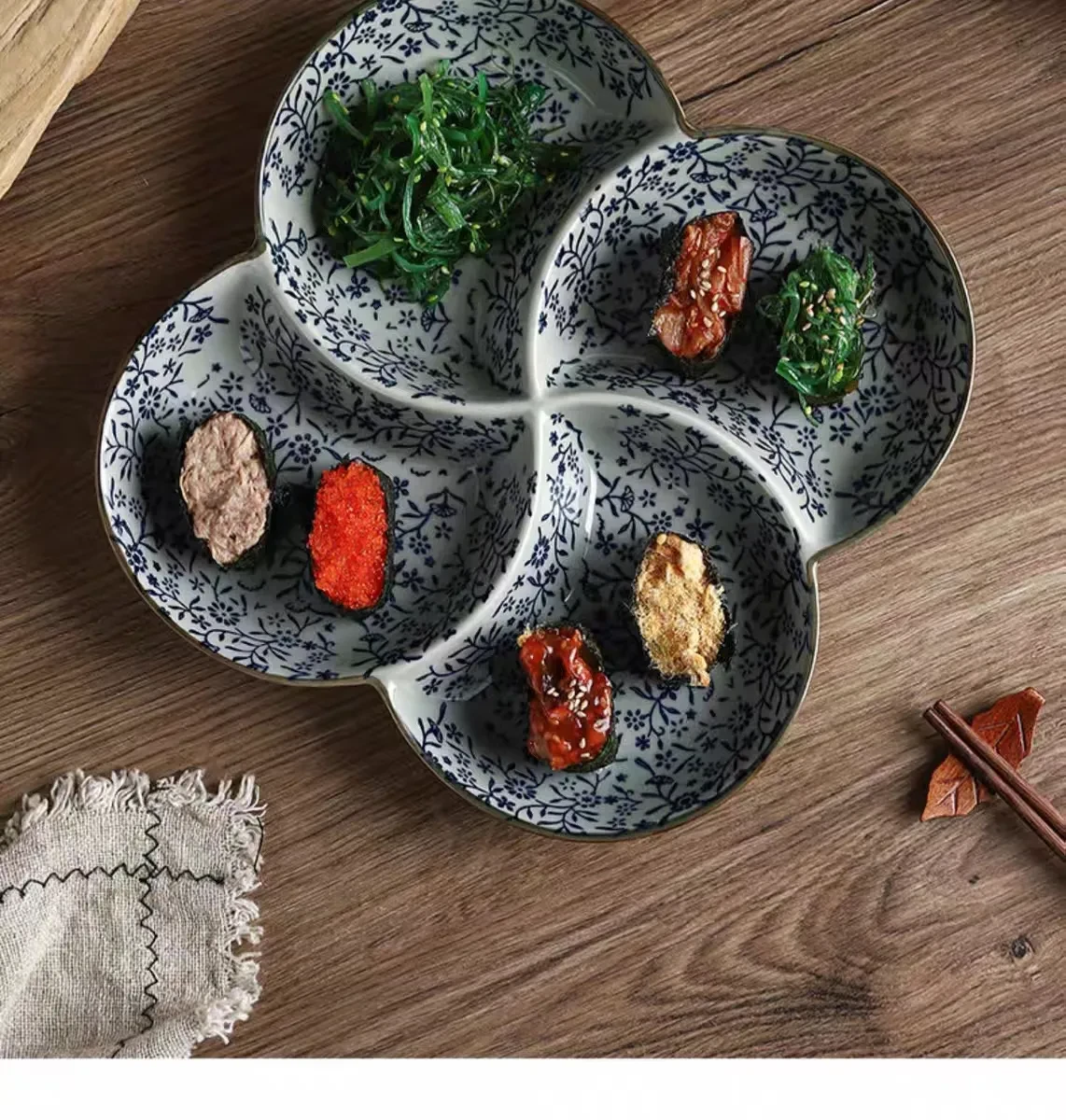 Ceramic Compartment Tray Creative Home Breakfast Plate