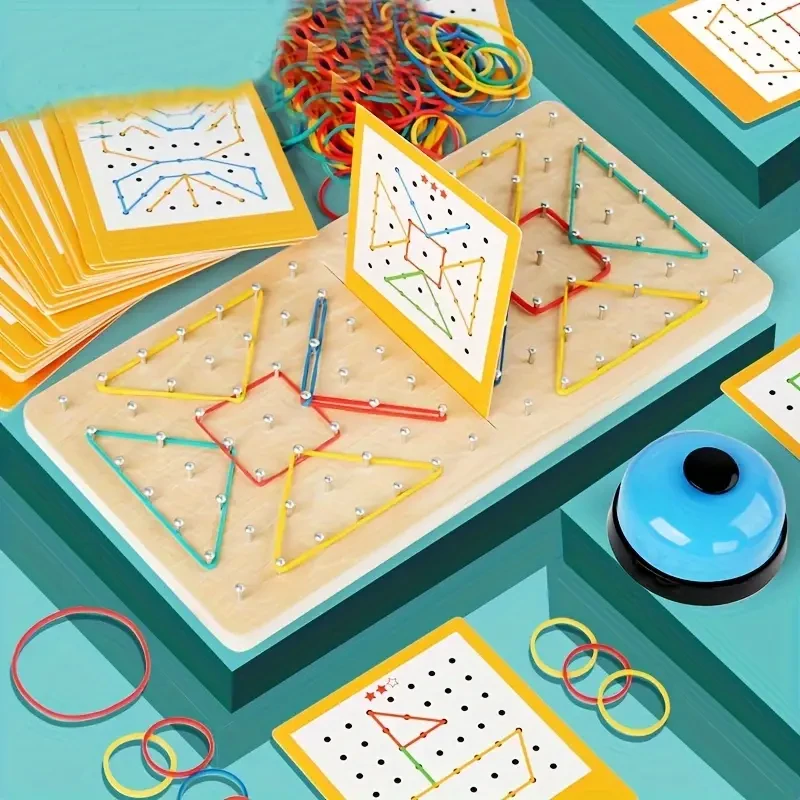 2-Person Wooden Nail Board Game