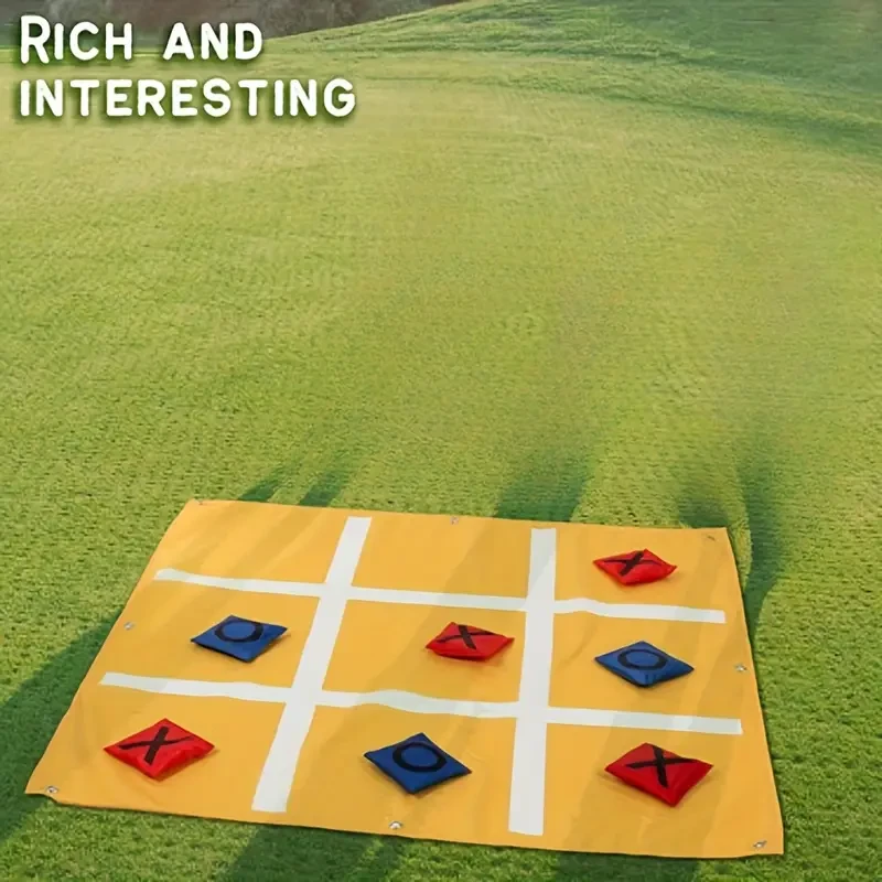 Microfiber Bean Bag Toss Game with Grid Design