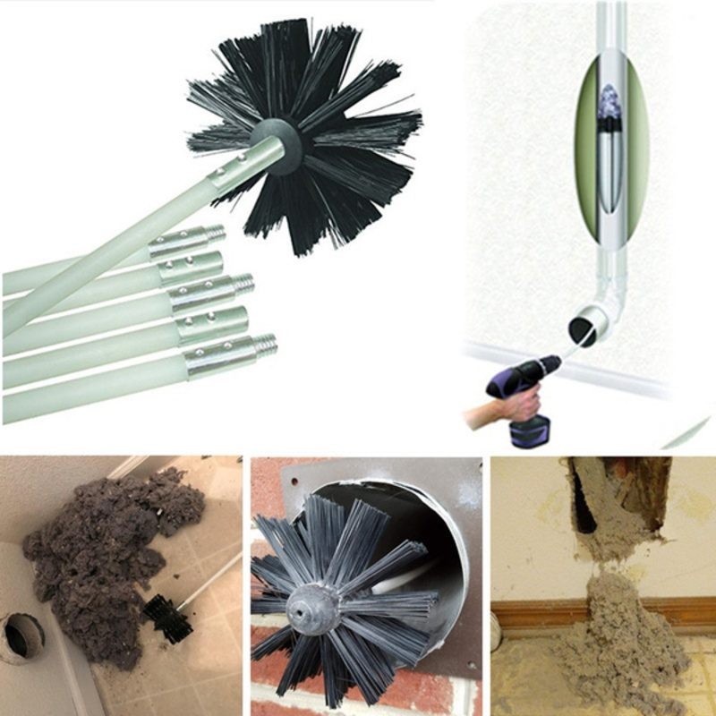 Dryer Vent Chimney Cleaning Brush Kit