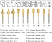 10pcs HSS Routing Router Bits Rotary