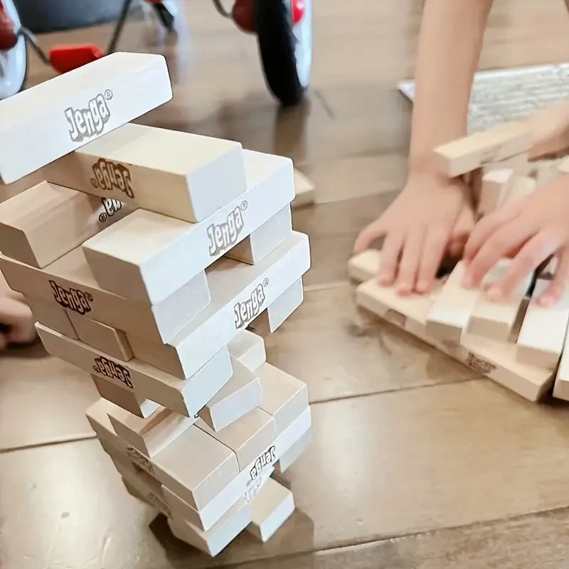 Classic Stacking Tower Game with Genuine Hardwood Blocks