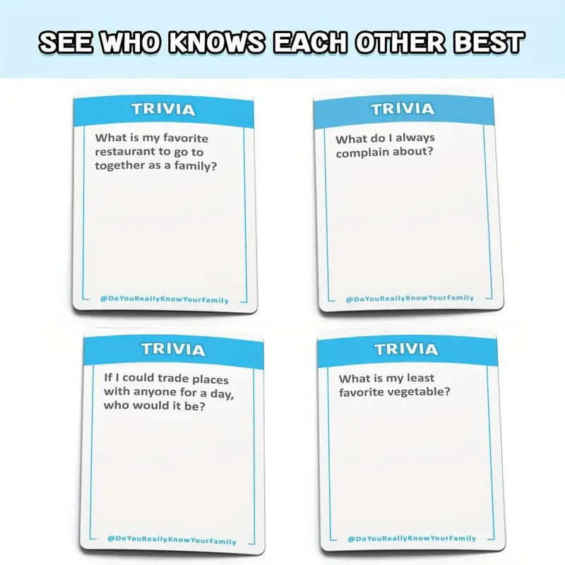 Family Trivia Game - Interactive Card Game for All Ages 14+