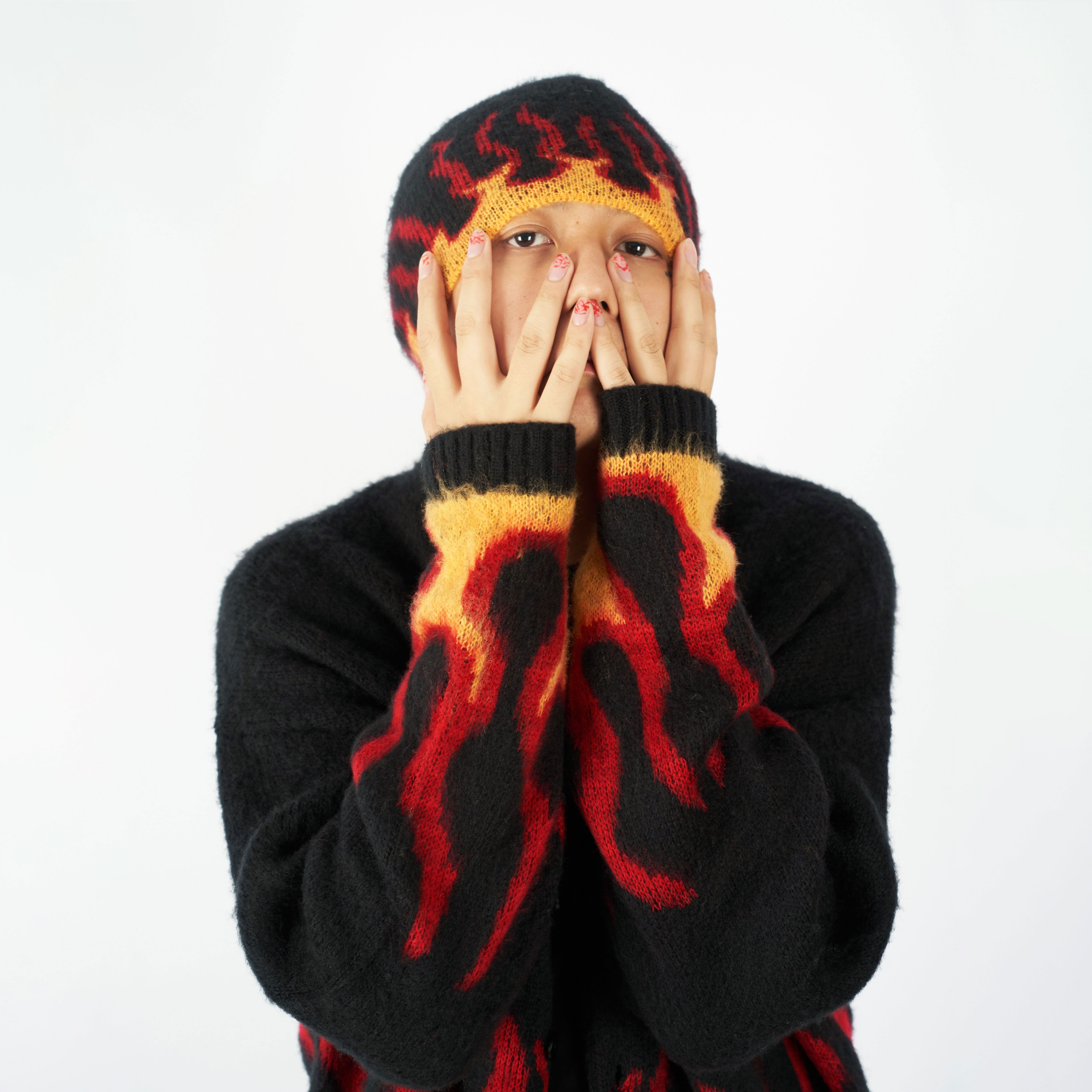 Autumn And Winter Gradient Flame Pattern Travel Street Personality Casual Cold Hat