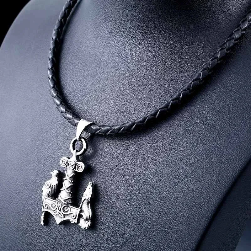 Stainless Steel Pendant Necklace Wolf