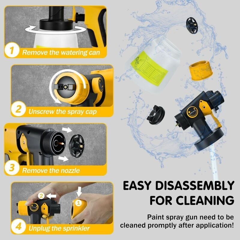 Cordless Spray Gun Paint Sprayer For Dewalt Battery