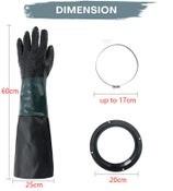Sandblasting Glove Sand Blaster Gloves with With O Rings and Holder