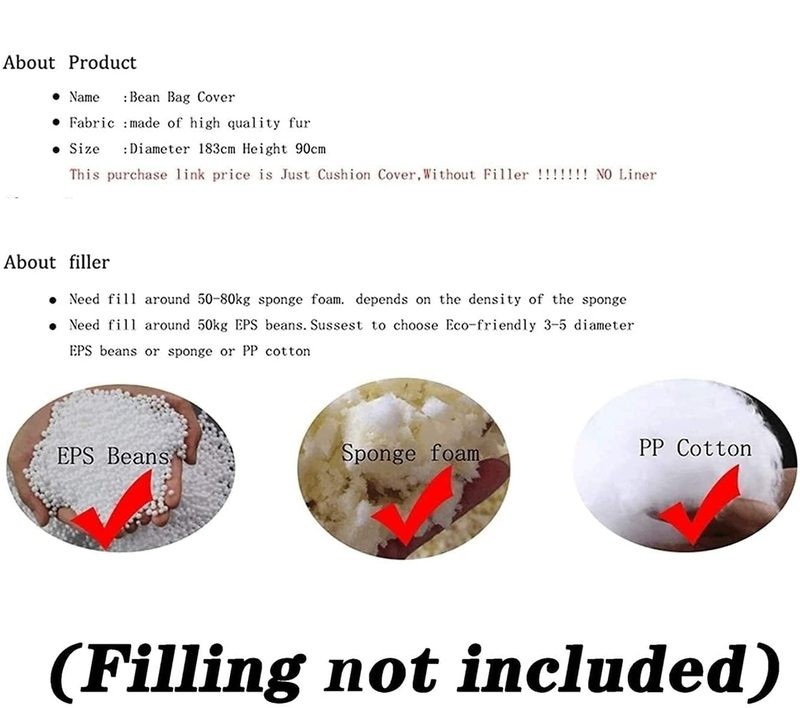 Bean Bag Cover Sofa Cushion Bed