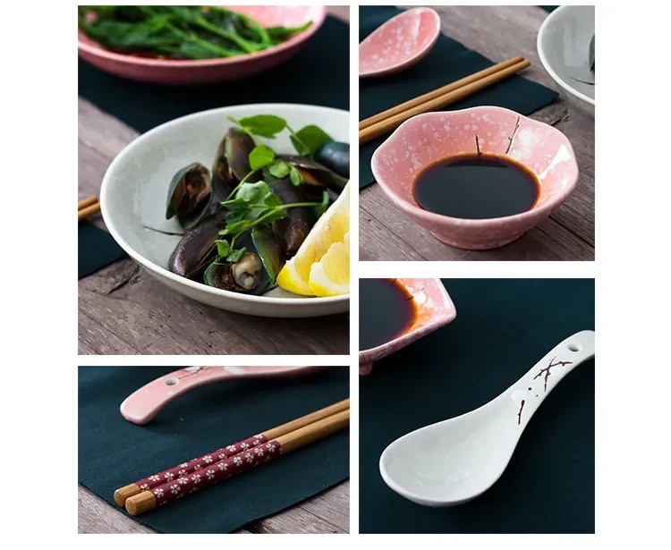 Tableware Set, Japanese Ceramic Dinnerware Set For Home, Kitchen, Person, 6 Uds.