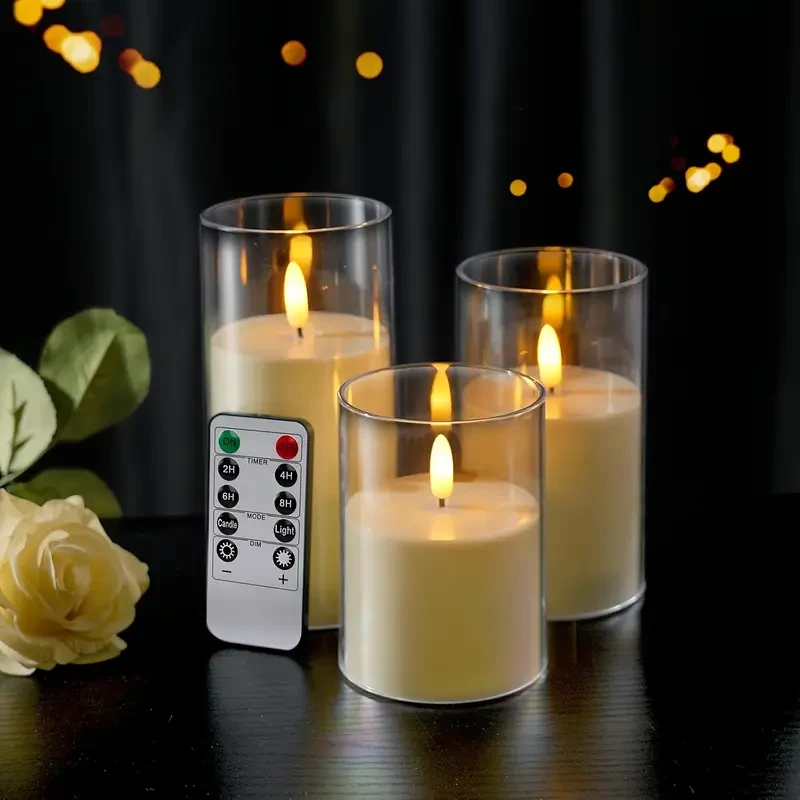 Remote-Controlled LED Flameless Candle Set