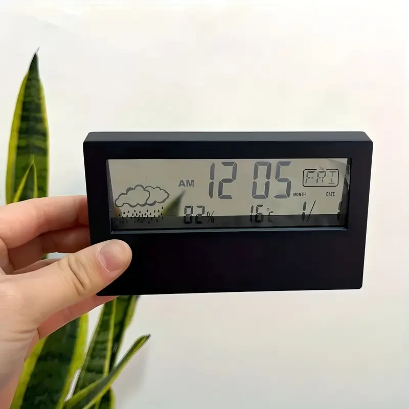 Silent LED Digital Clock with Weather