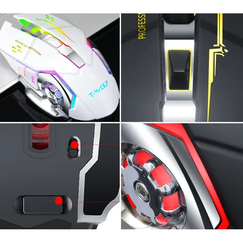 New charging wireless mouse mute