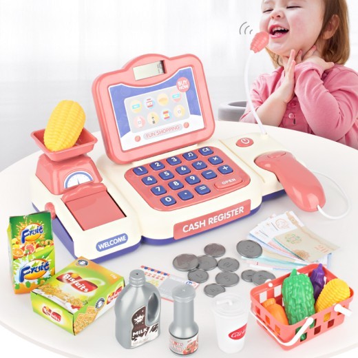 Cartoon supermarket cash register toy