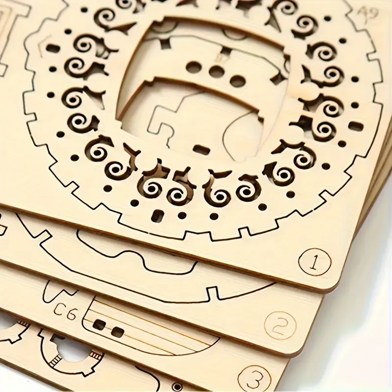 Handcrafted 3D Wooden Airship Puzzle