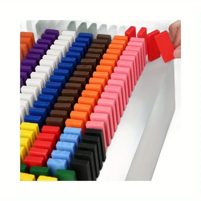 80pcs Multicolor Wooden Dominoes Set