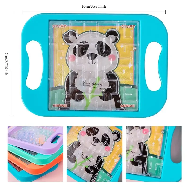12Pcs Cartoon Maze Game Toy Balance