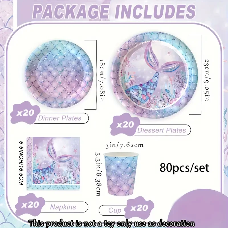 Mermaid Themed Party Supplies